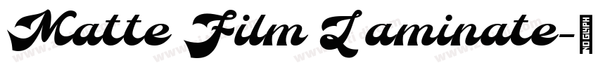 Matte Film L aminate字体转换